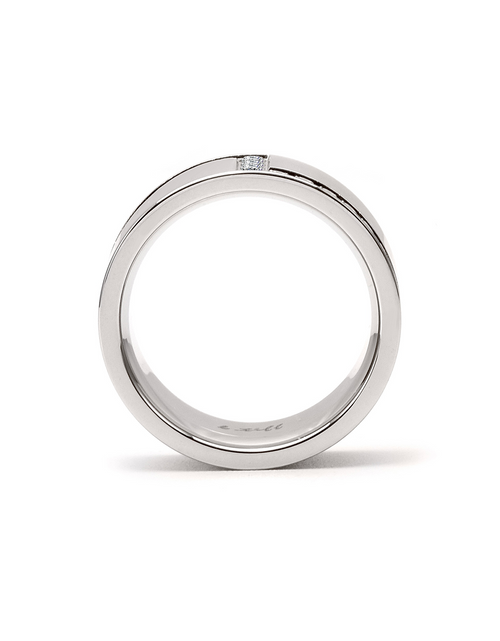 Load image into Gallery viewer, RG129W B.Tiff .02 ct Cross Body Ring [Wide Band] by B.Tiff New York
