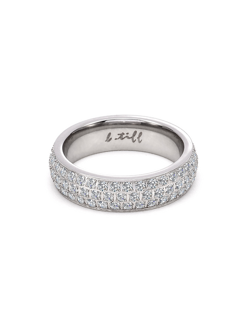 Load image into Gallery viewer, RG130W B.Tiff Three-Row Eternity Ring by B.Tiff New York
