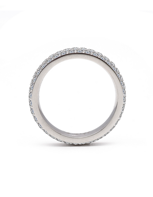 Load image into Gallery viewer, RG130W B.Tiff Three-Row Eternity Ring by B.Tiff New York
