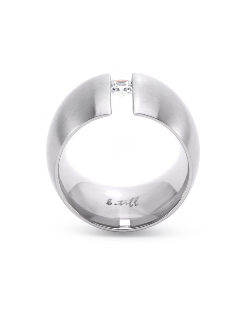 Load image into Gallery viewer, RG200W B.Tiff .5 ct Princess Cut Extra Wide Ring [Wide Band] by B.Tiff New York
