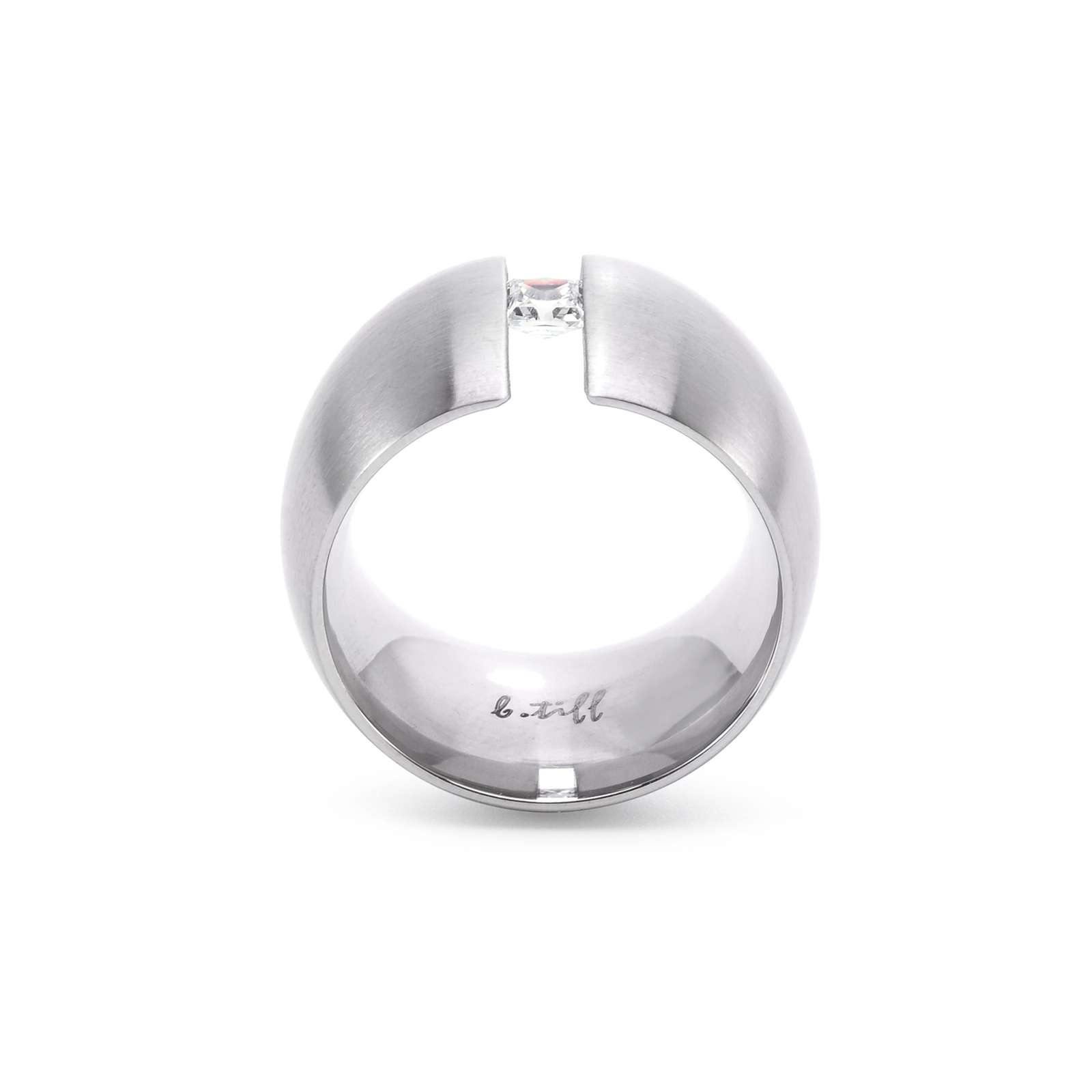 RG200W B.Tiff .5 ct Princess Cut Extra Wide Ring [Wide Band] by B.Tiff New York