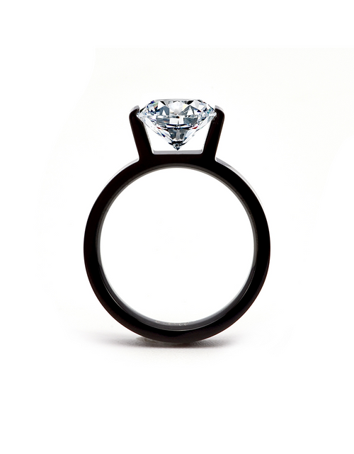 Load image into Gallery viewer, RG228B B.Tiff Black 2 ct Cushion Cut Engagement Ring by B.Tiff New York
