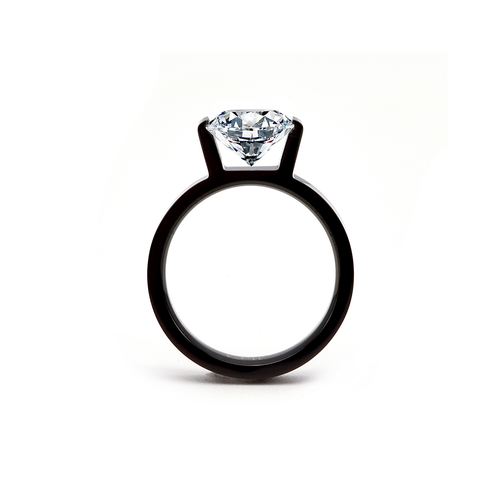 RG228B B.Tiff Black 2 ct Cushion Cut Engagement Ring by B.Tiff New York