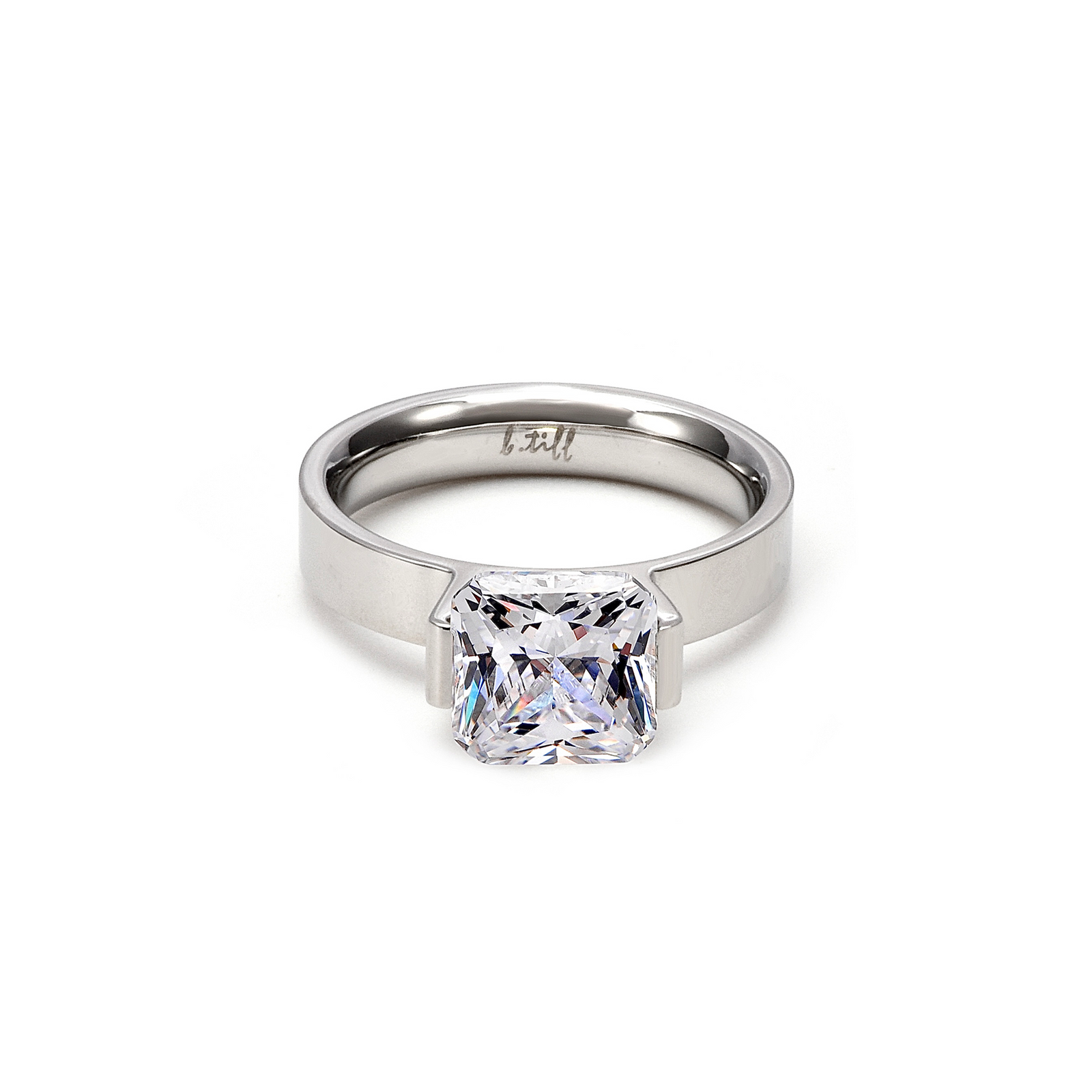 RG228W B.Tiff 2 ct Cushion Cut Engagement Ring by B.Tiff New York