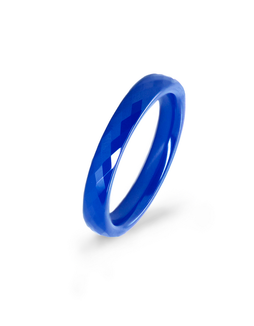 Load image into Gallery viewer, RG300BL B.Tiff Narrow Polygon Stacking Ring [Thin Band] by B.Tiff New York
