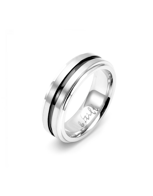 Load image into Gallery viewer, RG303B B.Tiff Black Enamel Bearing Ring by B.Tiff New York
