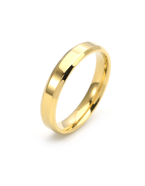 Load image into Gallery viewer, RG401G B.Tiff Gold Plated High Polish Beveled Edge Ring by B.Tiff New York
