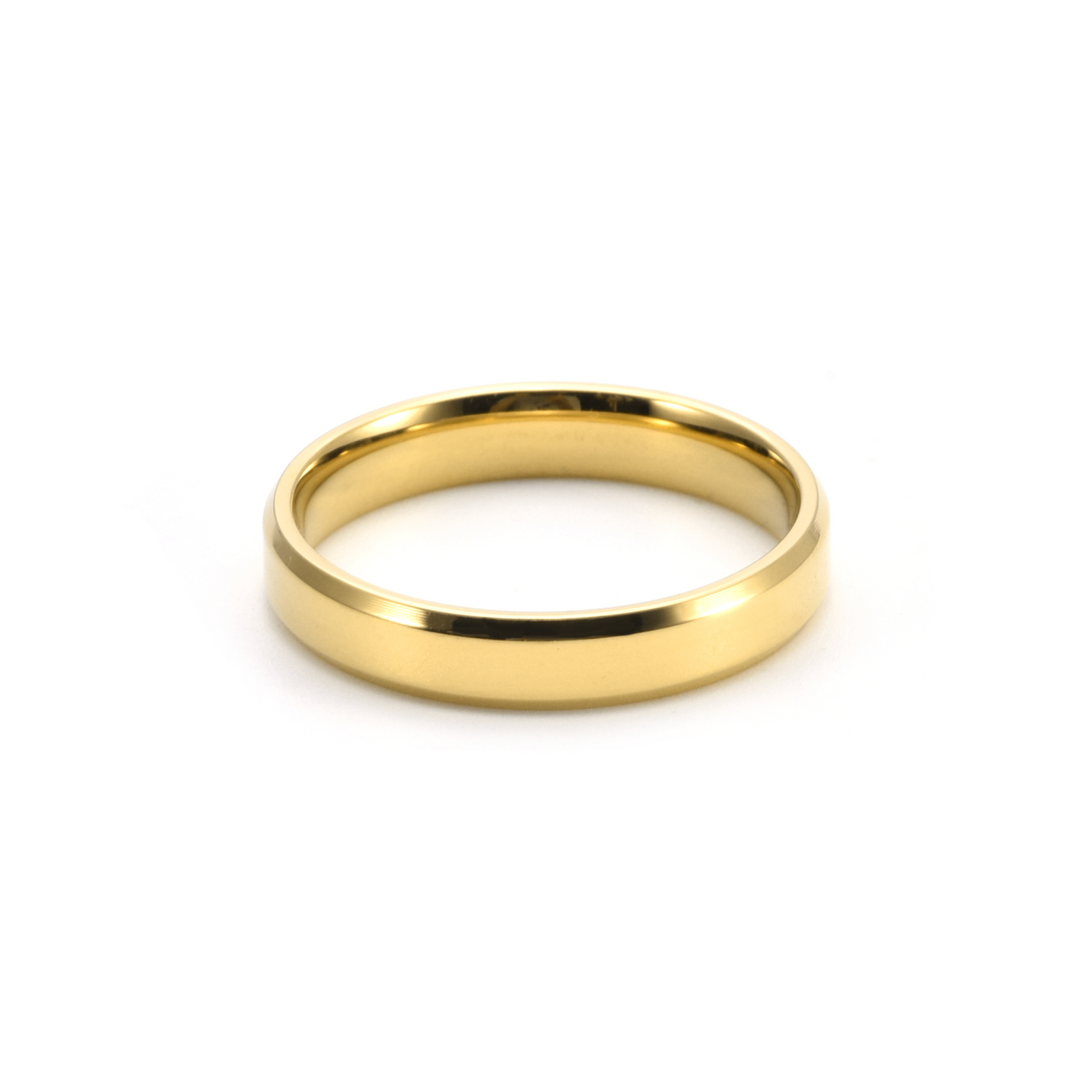 RG401G B.Tiff Gold Plated High Polish Beveled Edge Ring by B.Tiff New York