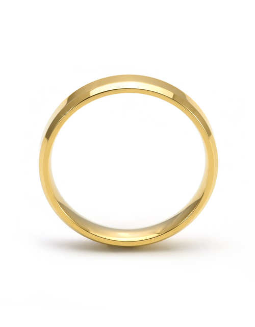 Load image into Gallery viewer, RG401G B.Tiff Gold Plated High Polish Beveled Edge Ring by B.Tiff New York

