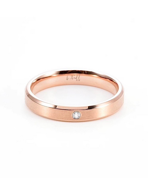 Load image into Gallery viewer, RG403RG B.Tiff Rose Gold Pavé Beveled Edge Ring by B.Tiff New York
