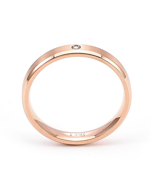 Load image into Gallery viewer, RG403RG B.Tiff Rose Gold Pavé Beveled Edge Ring by B.Tiff New York
