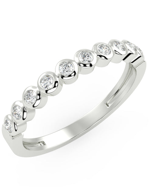 Load image into Gallery viewer, Vega Bezel Band in White Gold (0.10 Ct. Tw.) by Brilliant Carbon
