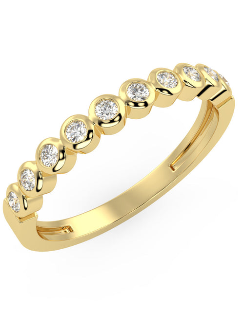 Load image into Gallery viewer, Vega Bezel Band in White Gold (0.10 Ct. Tw.) by Brilliant Carbon
