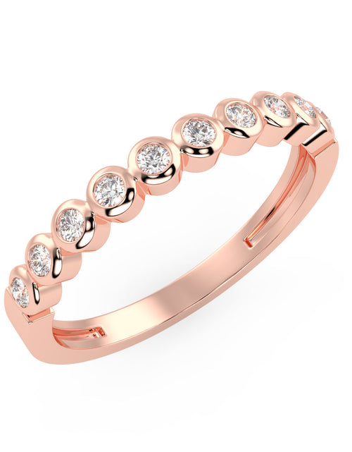 Load image into Gallery viewer, Vega Bezel Band in White Gold (0.10 Ct. Tw.) by Brilliant Carbon
