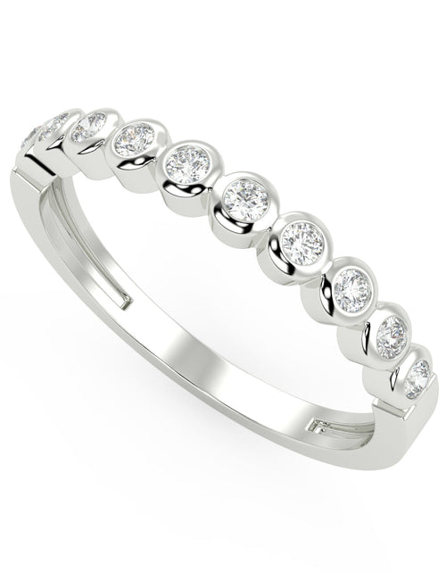 Load image into Gallery viewer, Vega Bezel Band in White Gold (0.10 Ct. Tw.) by Brilliant Carbon
