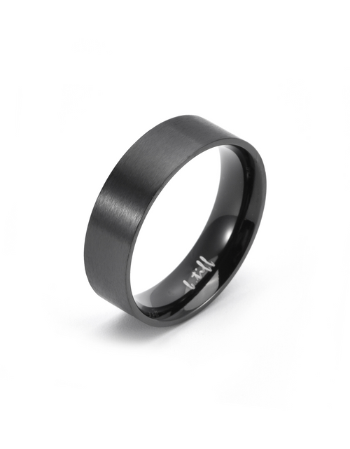 Load image into Gallery viewer, RG600B B.Tiff Black Simplicity 6 Stacking Ring [Wide Band] by B.Tiff New York
