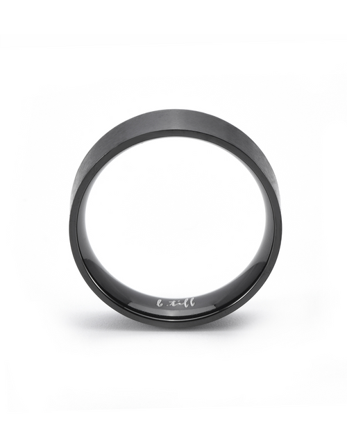 Load image into Gallery viewer, RG600B B.Tiff Black Simplicity 6 Stacking Ring [Wide Band] by B.Tiff New York
