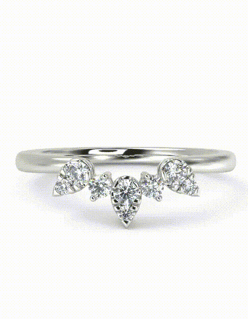 Load image into Gallery viewer, Supernova Band in White Gold (0.15 Ct. Tw.) by Brilliant Carbon

