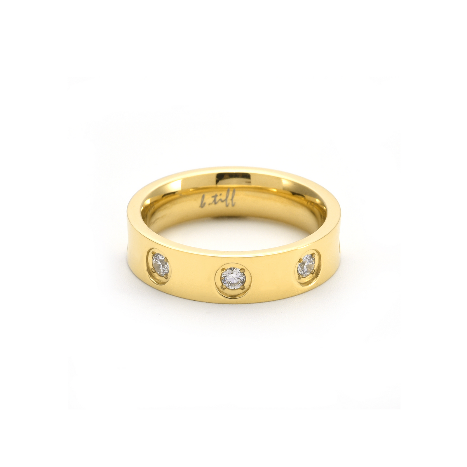 RG808G B.Tiff Gold 8-Stone Pave Ring by B.Tiff New York
