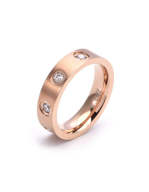 Load image into Gallery viewer, RG808RG B.Tiff Rose Gold 8-Stone Pave Ring by B.Tiff New York
