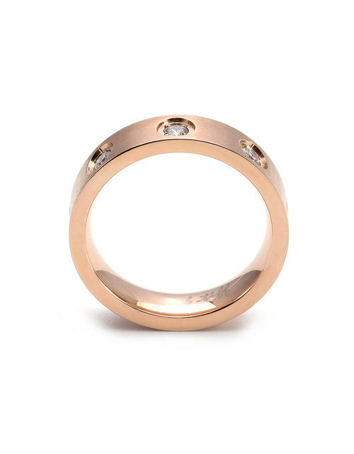 Load image into Gallery viewer, RG808RG B.Tiff Rose Gold 8-Stone Pave Ring by B.Tiff New York
