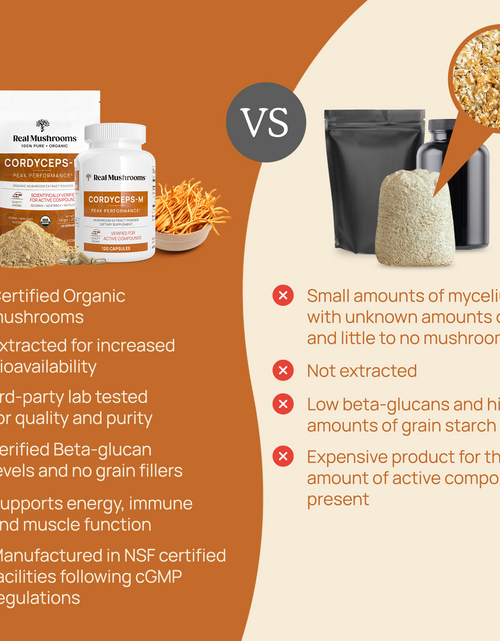 Load image into Gallery viewer, Organic Cordyceps Mushroom Extract Powder – Bulk Supplement by Real Mushrooms
