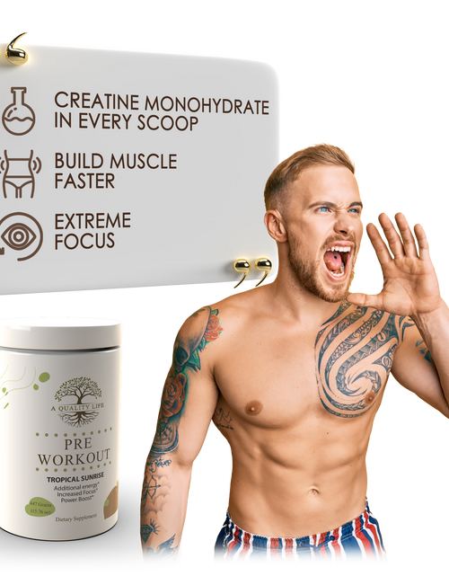Load image into Gallery viewer, Pre Workout (Tropical Sunrise) by A Quality Life Nutrition
