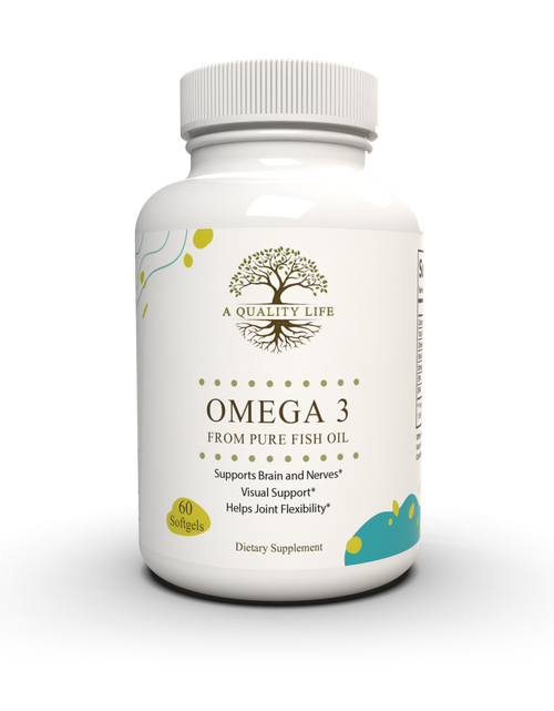 Load image into Gallery viewer, OMEGA 3 From Pure Fish Oil by A Quality Life Nutrition
