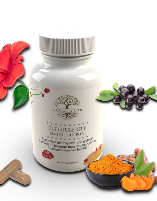 Load image into Gallery viewer, Elderberry Immune Support by A Quality Life Nutrition
