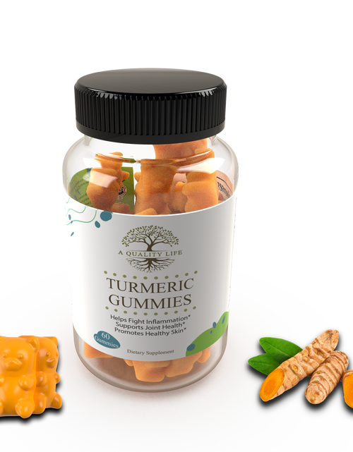 Load image into Gallery viewer, Turmeric Gummies by A Quality Life Nutrition
