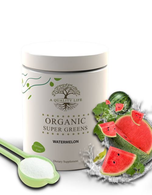 Load image into Gallery viewer, Organic Super Greens - Watermelon by A Quality Life Nutrition
