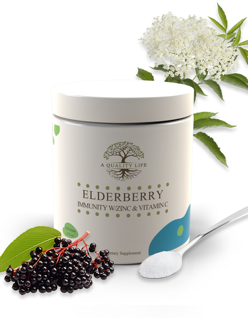 Load image into Gallery viewer, Elderberry, Zinc and Vitamin C Formula by A Quality Life Nutrition
