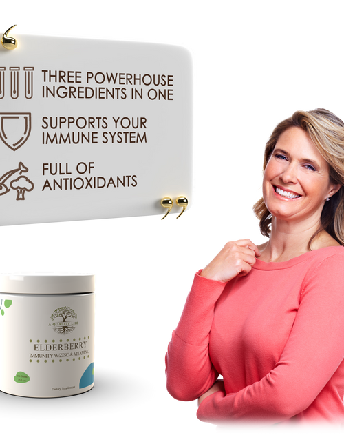 Load image into Gallery viewer, Elderberry, Zinc and Vitamin C Formula by A Quality Life Nutrition
