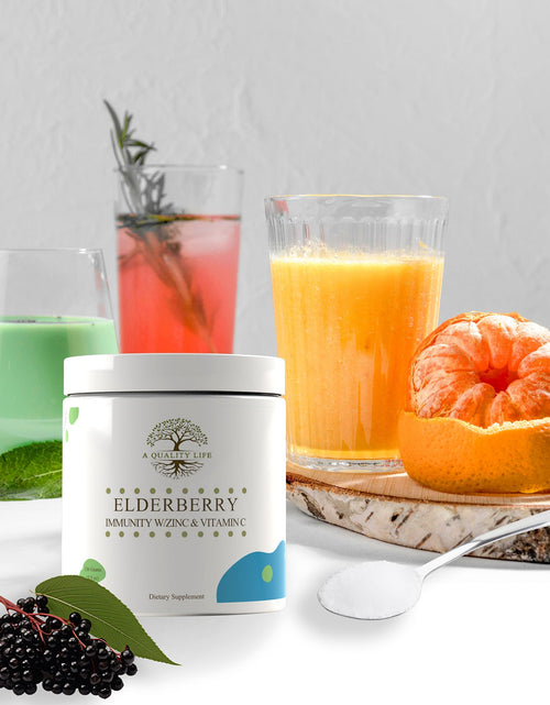 Load image into Gallery viewer, Elderberry, Zinc and Vitamin C Formula by A Quality Life Nutrition

