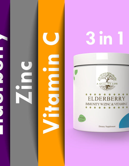 Load image into Gallery viewer, Elderberry, Zinc and Vitamin C Formula by A Quality Life Nutrition
