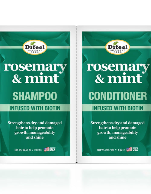 Load image into Gallery viewer, Difeel Rosemary Mint with Biotin Shampoo &amp; Conditioner Combo Packet 2oz. by difeel - find your natural beauty
