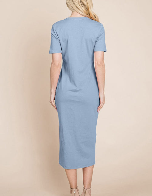 Load image into Gallery viewer, Everyday Button up Cotton Midi Shirt Dress by RolyPoly Apparel
