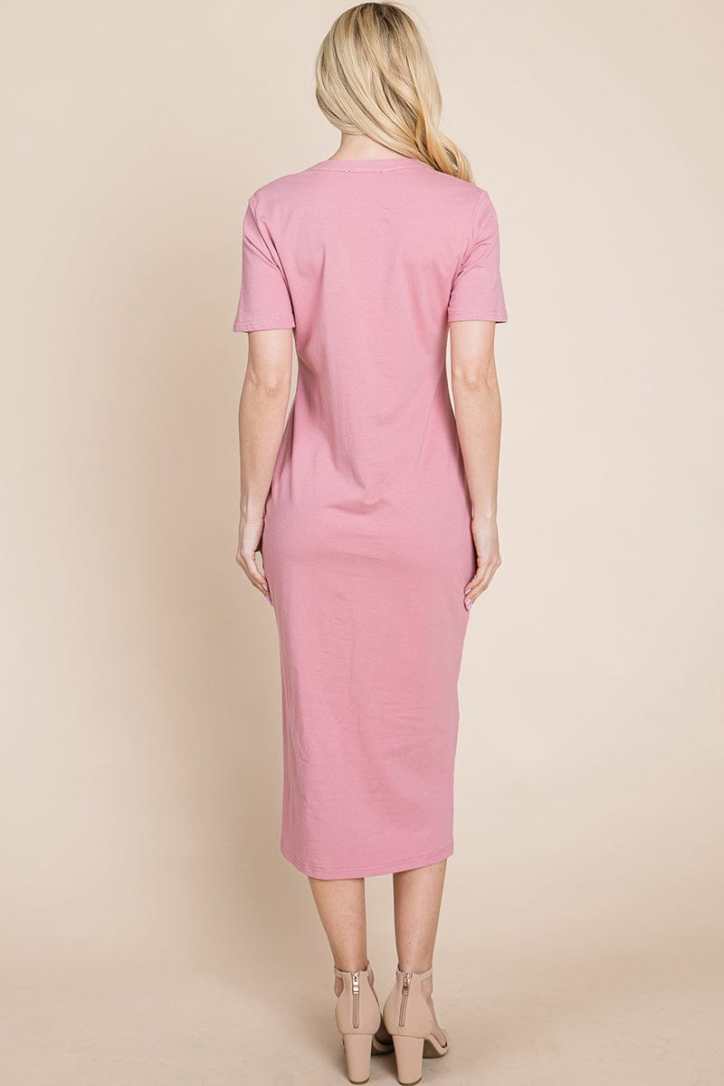 Everyday Button up Cotton Midi Shirt Dress by RolyPoly Apparel