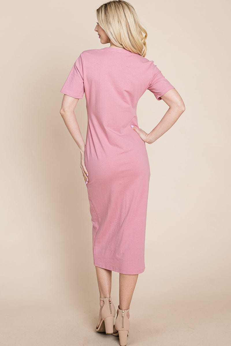 Everyday Button up Cotton Midi Shirt Dress by RolyPoly Apparel