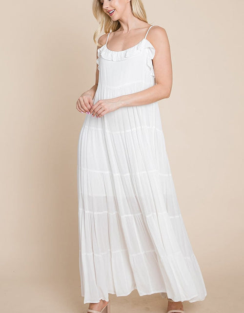 Load image into Gallery viewer, Tiered Tie Strap Cami Maxi Dress by RolyPoly Apparel

