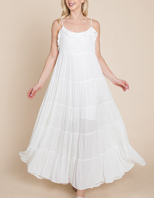 Load image into Gallery viewer, Tiered Tie Strap Cami Maxi Dress by RolyPoly Apparel
