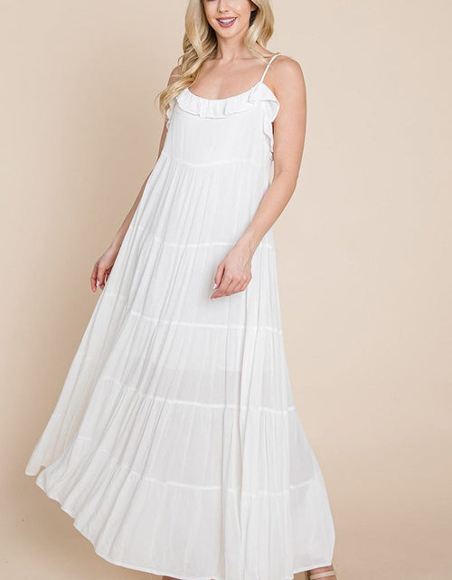 Load image into Gallery viewer, Tiered Tie Strap Cami Maxi Dress by RolyPoly Apparel
