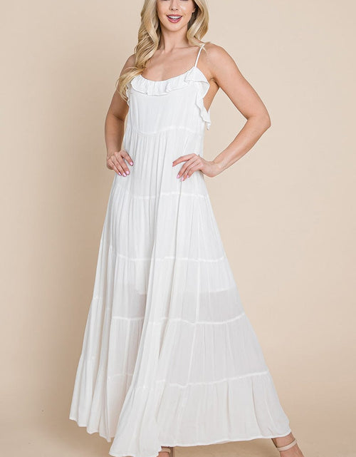 Load image into Gallery viewer, Tiered Tie Strap Cami Maxi Dress by RolyPoly Apparel
