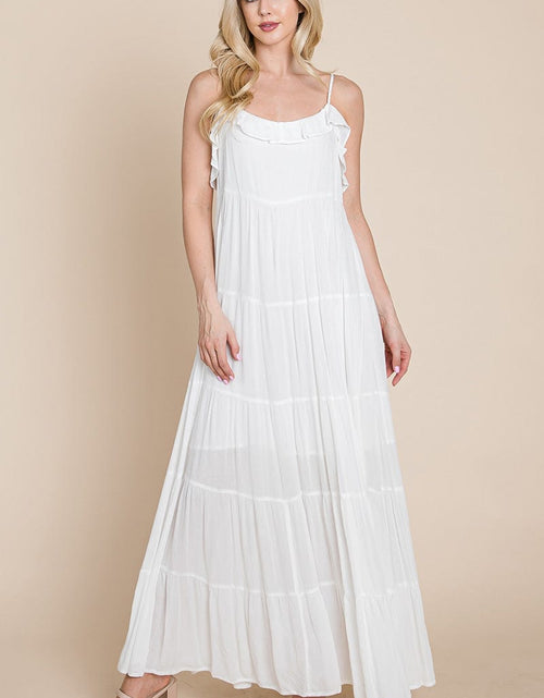 Load image into Gallery viewer, Tiered Tie Strap Cami Maxi Dress by RolyPoly Apparel
