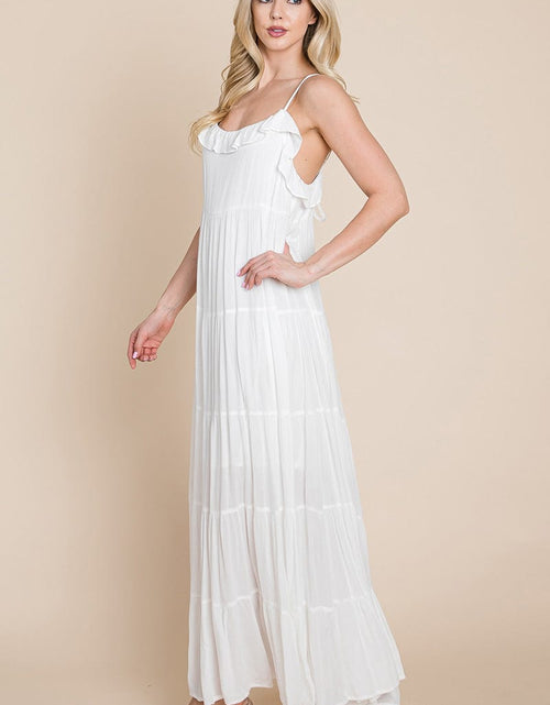 Load image into Gallery viewer, Tiered Tie Strap Cami Maxi Dress by RolyPoly Apparel
