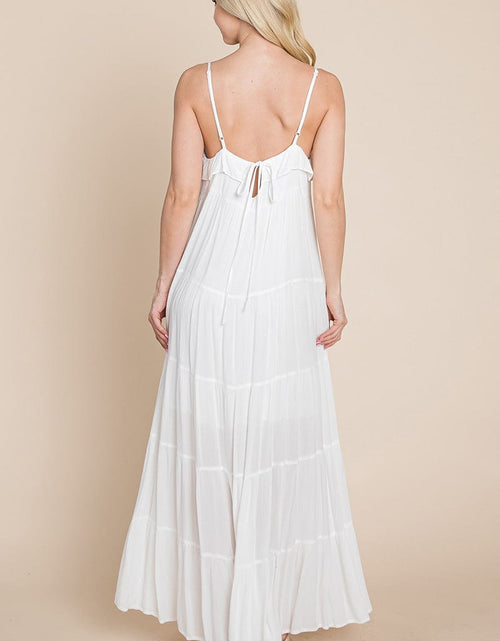 Load image into Gallery viewer, Tiered Tie Strap Cami Maxi Dress by RolyPoly Apparel
