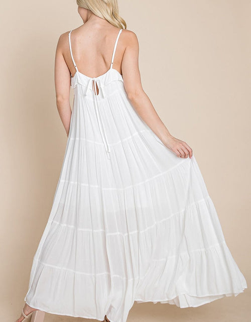 Load image into Gallery viewer, Tiered Tie Strap Cami Maxi Dress by RolyPoly Apparel
