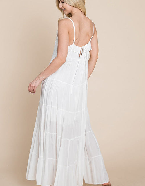 Load image into Gallery viewer, Tiered Tie Strap Cami Maxi Dress by RolyPoly Apparel

