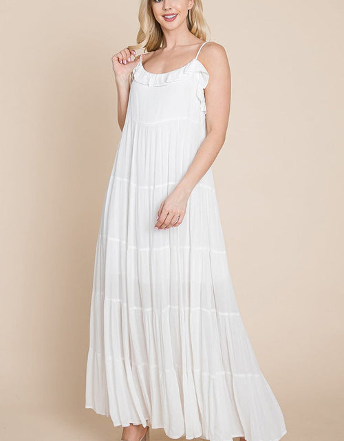 Load image into Gallery viewer, Tiered Tie Strap Cami Maxi Dress by RolyPoly Apparel
