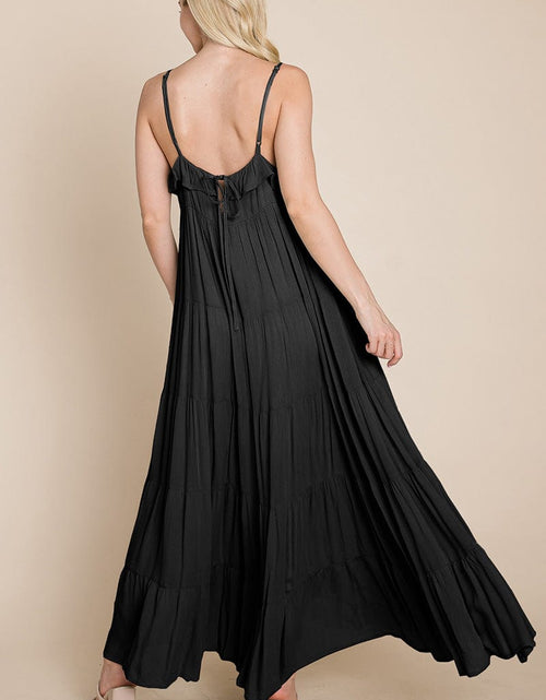 Load image into Gallery viewer, Tiered Tie Strap Cami Maxi Dress by RolyPoly Apparel
